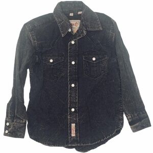 Rafter C Men’s Long Sleeve Black Wash Button-Up Shirt by Cavendar’s Western Wear